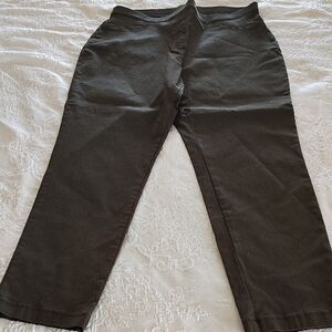 Basic Editions Women's Dark Green Chinos